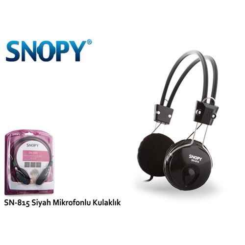 Snopy SN-815 Siyah Mikrofonlu Kulaklık