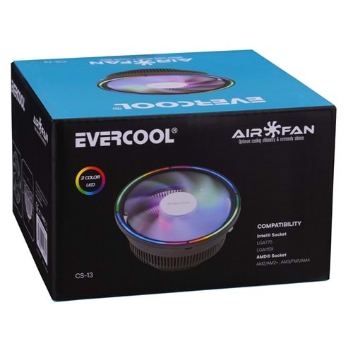 Evercool CS-13 130*130*85mm Intel 775/115X/AMD 2+3-4-FM1 CPU Fan