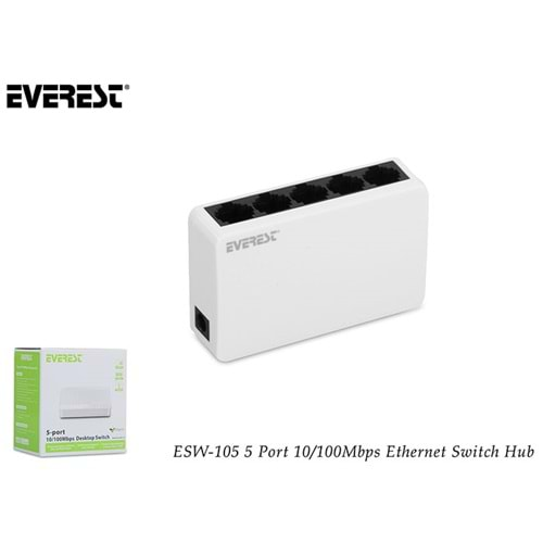 Everest ESF100 5 Port 10/100Mbps Fast Ethernet Masaüstü Switch Hub