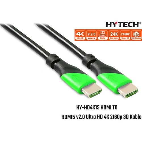 Hytech V2.0 Hdtv15 Hdmi 15m. Ultra HD 4K 2160p 3D Kablo