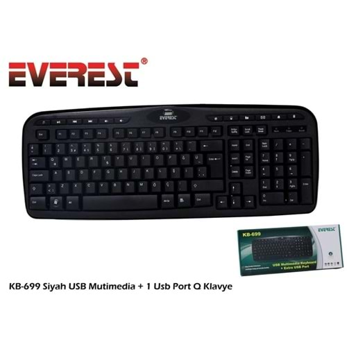 Everest Kb-699 Usb Portlu Multimedya Klavye