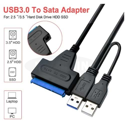 Oem 3.0 Usb to Sata İkili Kablo 3.5