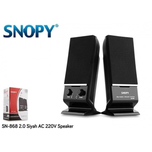 Snopy SN-868 2.0 Siyah AC 220V Speaker