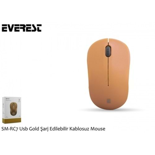 Everest SM-RC7 Usb Gold Şarj Edilebilir Kablosuz Mouse