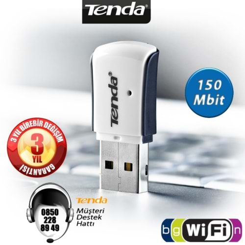 Tende W311m 150Mbps 802.11b/g USB Kablosuz Adaptör