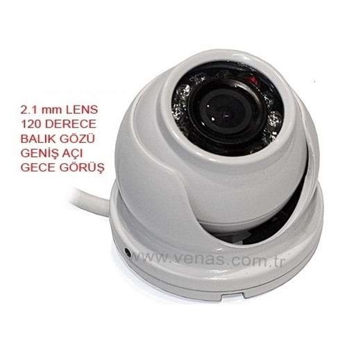 Venas Vn-016 1.3 Mp 12 Led dome Araç Kamerası