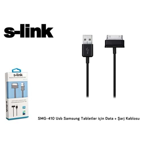 S-link SMG-410 Samsung Tabletler için Data + Şarj Kablosu