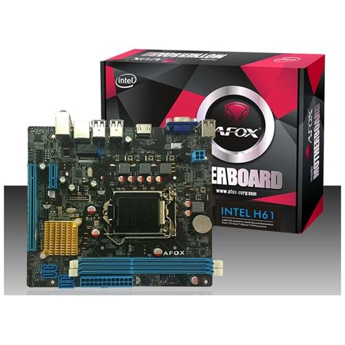 Afox IH61-MA Intel LGA1155 H61 DDR3 MicroATX Anakart