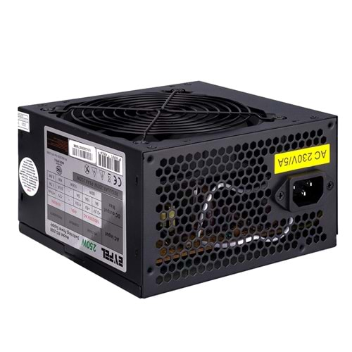 Eyfel EFS-2500 Real 200W Peak 250W 2*Sata 12cm Fanlı Power Supply