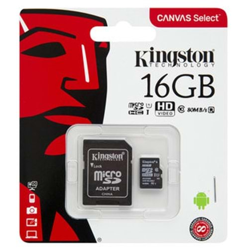 Kingston 16Gb MicroSd Class10 SdKart