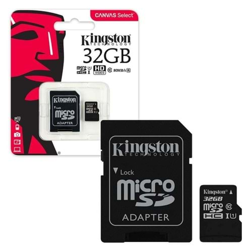 Kingston 32Gb Micro Sd Hafıza Kartı Class10