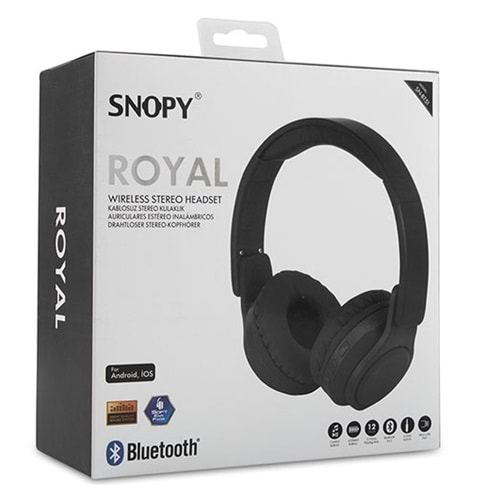 Snopy SN-BT51 ROYAL Siyah Bluetooth Kulaklık