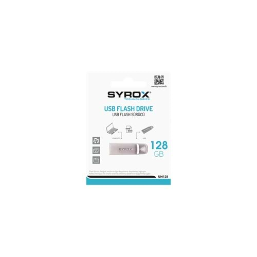 Syrox Um128 128gb Metal Kasa Usb 2.0 Flash Bellek