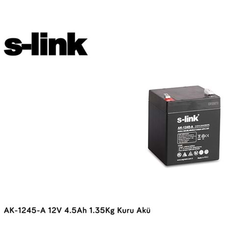 S-link AK-1245-A 12V 4.5Ah 1.35Kg Kuru Akü