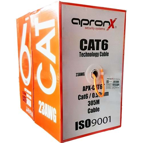 Apronx Cat6 23AWG 305m 0,50mm Gri ve Turuncu UTP Kablo