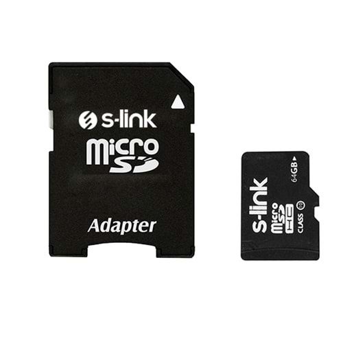 S-link SL-TF264 64 GB Class10 Adaptörlü Micro SD Kart Bellek