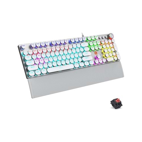 Lecoo KG1102 Red switch Mekanik Bileklikli Metal Oyuncu Klavye
