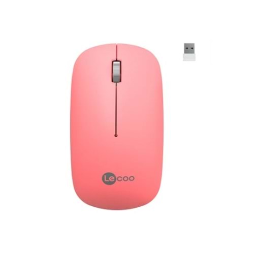 Lecoo Ws214 Pembe Kablosuz Mouse