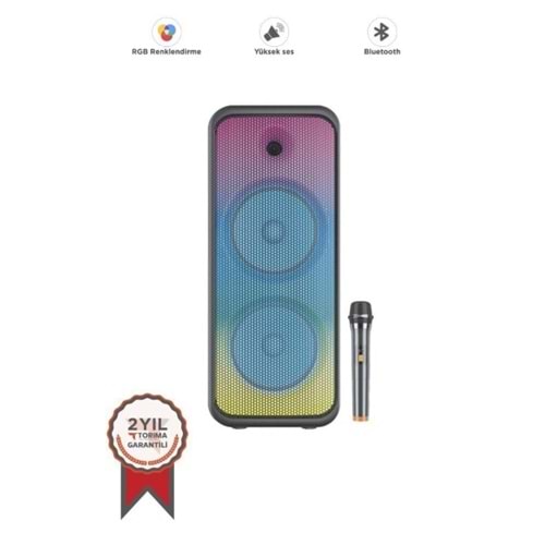 Torima D30 Siyah Mikrofonlu Kumandalı Bluetooth Hoparlör