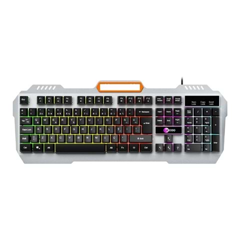 Lecoo KB123 USB Kablolu Mekanik Hisli Rainbow Efektli Gaming Türkçe Q Siyah Klavye