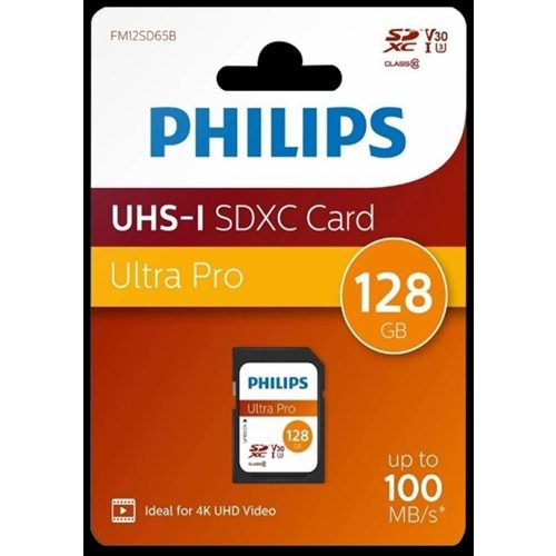 Philips 128Gb Ultra Pro 100Mb/s 4K Uhs-I MicroSDXC Hafıza Kartı
