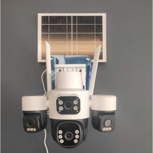 X5-Tech Yt-74Gz 12Mp. 4 Kameralı Aov 3 Ptz 4g Solar Kamera Çift Panel 1600Mah.Hieasy