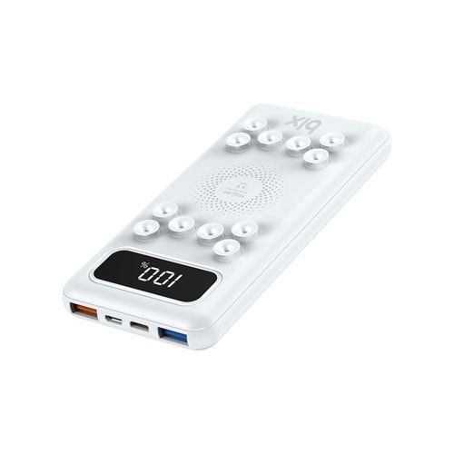 Bix PB103 Kablosuz & Vantuzlu LED Göstergeli 10000MAH Hızlı Şarj Çift Portlu Powerbank