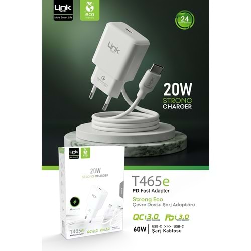 LinkTech T465 20W Pd 3.0 Hızlı Şarj ve 60w Usc to Usc Kablolu Set