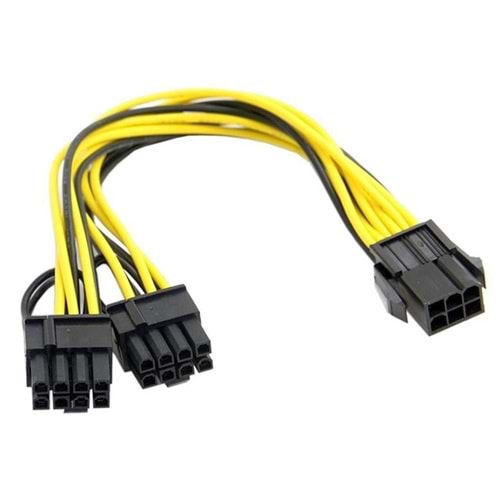 Alfais 4302 Pci E 8 Pin (6+2) 2x Pci-E Ekran Kartı Power Çoklayıcı Kablosu