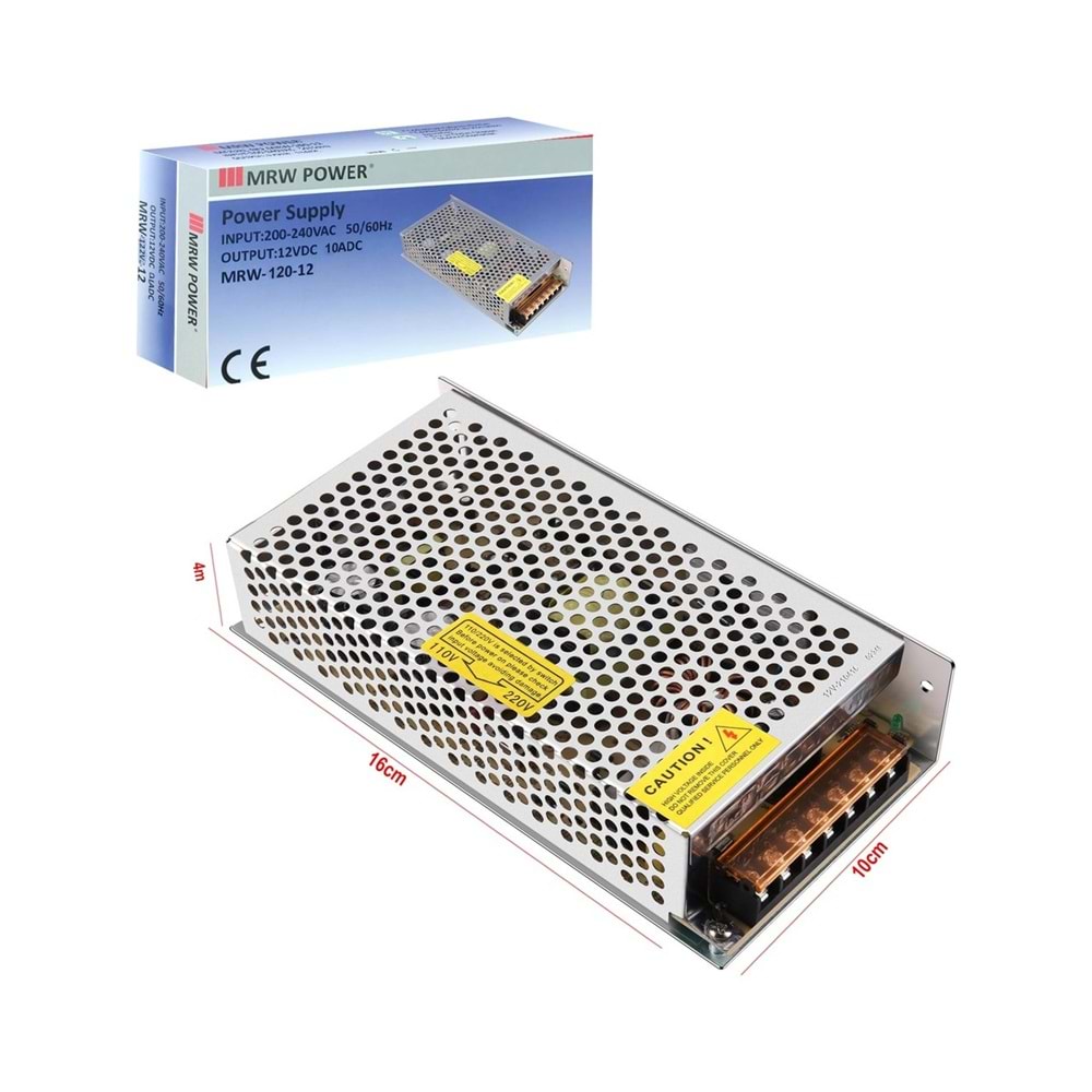Mervesan 12v 10a Metal Adaptör Mrw120