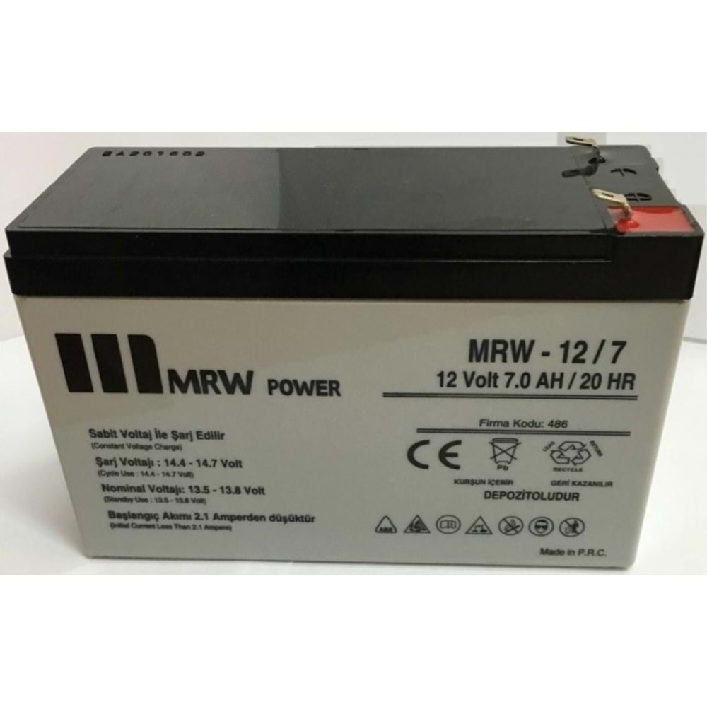 Mervesan 12v 7a Ups Gri Akü 2000gr.