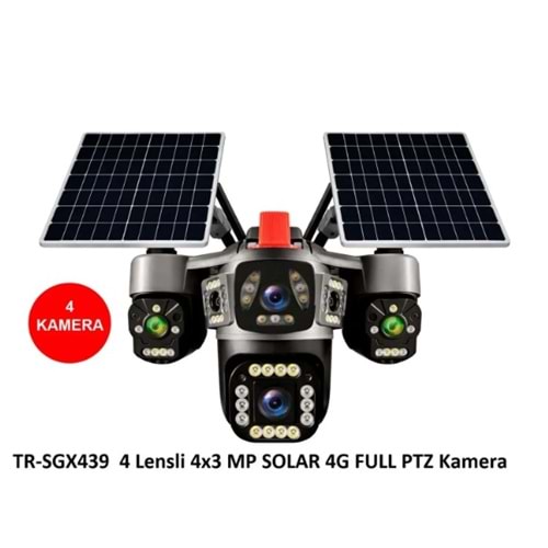 Trio Sgx439 4 Kameralı 3 Ptzli 4G Çift Solar Kamera