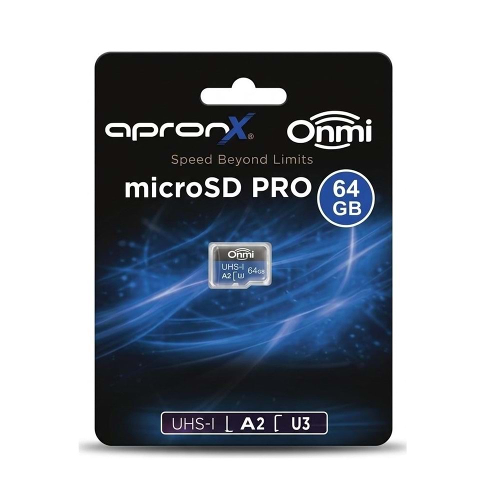 Apronx 64Gb Micro SD A2 U3 UHS-I TF Hafıza Kartı